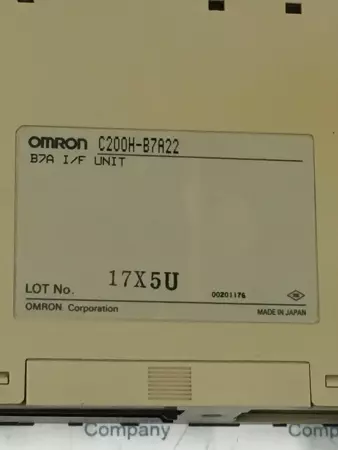 Omron C200H-B7A22 I/F Unit Cover Missing 