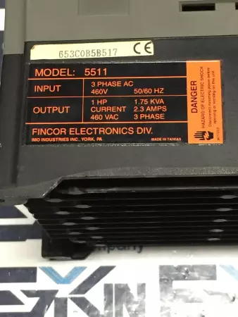 Fincor 5500 AC Motor Control 440V 0.75KW  model/5511 Input 3 Phase AC 460V 