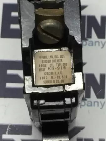 Square D type QOB 120/240 20A 1POLE KN-916 circuit breaker 