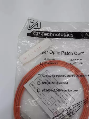   CP Technologies MM-SC-SC2M Fiber Optic Patch Cord  