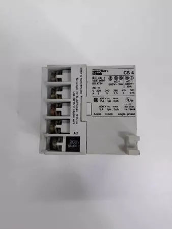 Sprecher + Schuh CS 4-40E Control Relay 208v Coil 