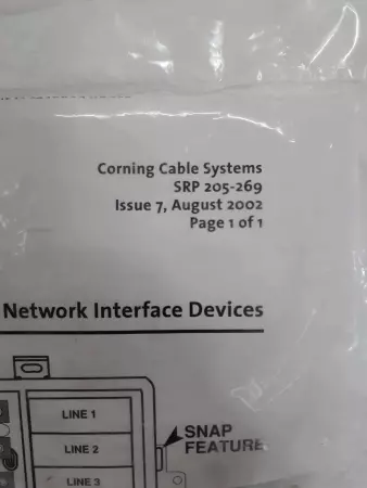 Corning Cable Systems SRP 205-269 (Lot of 4) 