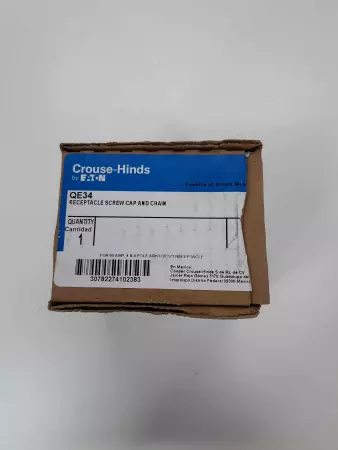 Crouse-Hinds QE34 Receptacle Screw Cap and Chain 