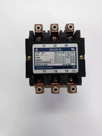 Square D CLASS 8910 PO-3 Starter Contactor Series A 24V Coil 