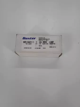 BAXTER SCIENTIFIC 805-0401-1 NOMA 10V 1A HGB LAMP UNIT 