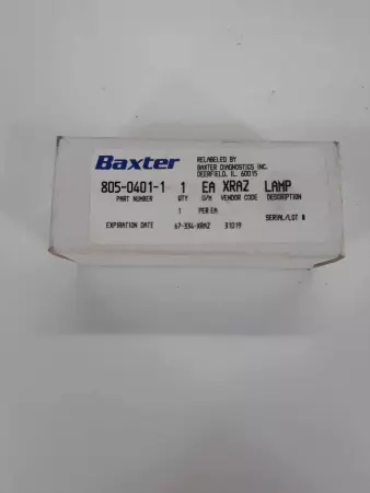 BAXTER SCIENTIFIC 805-0401-1 NOMA 10V 1A HGB LAMP UNIT 