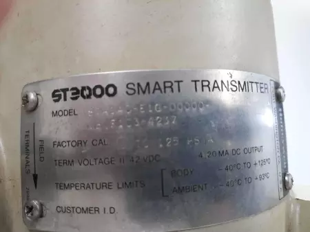  Honeywell Smart Transmitter STA140-E1G-00000-MB, F1C3-4237 0-125psi