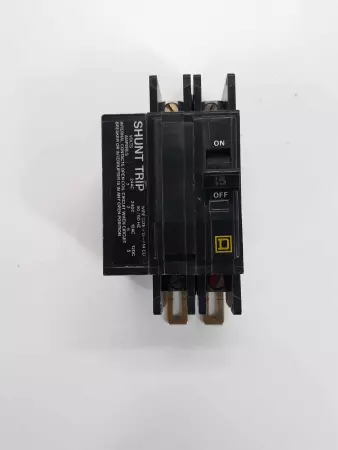 SQUARE D QOU 15A 2 Pole Circuit Breaker HACR Type 10kA 120/240 VAC