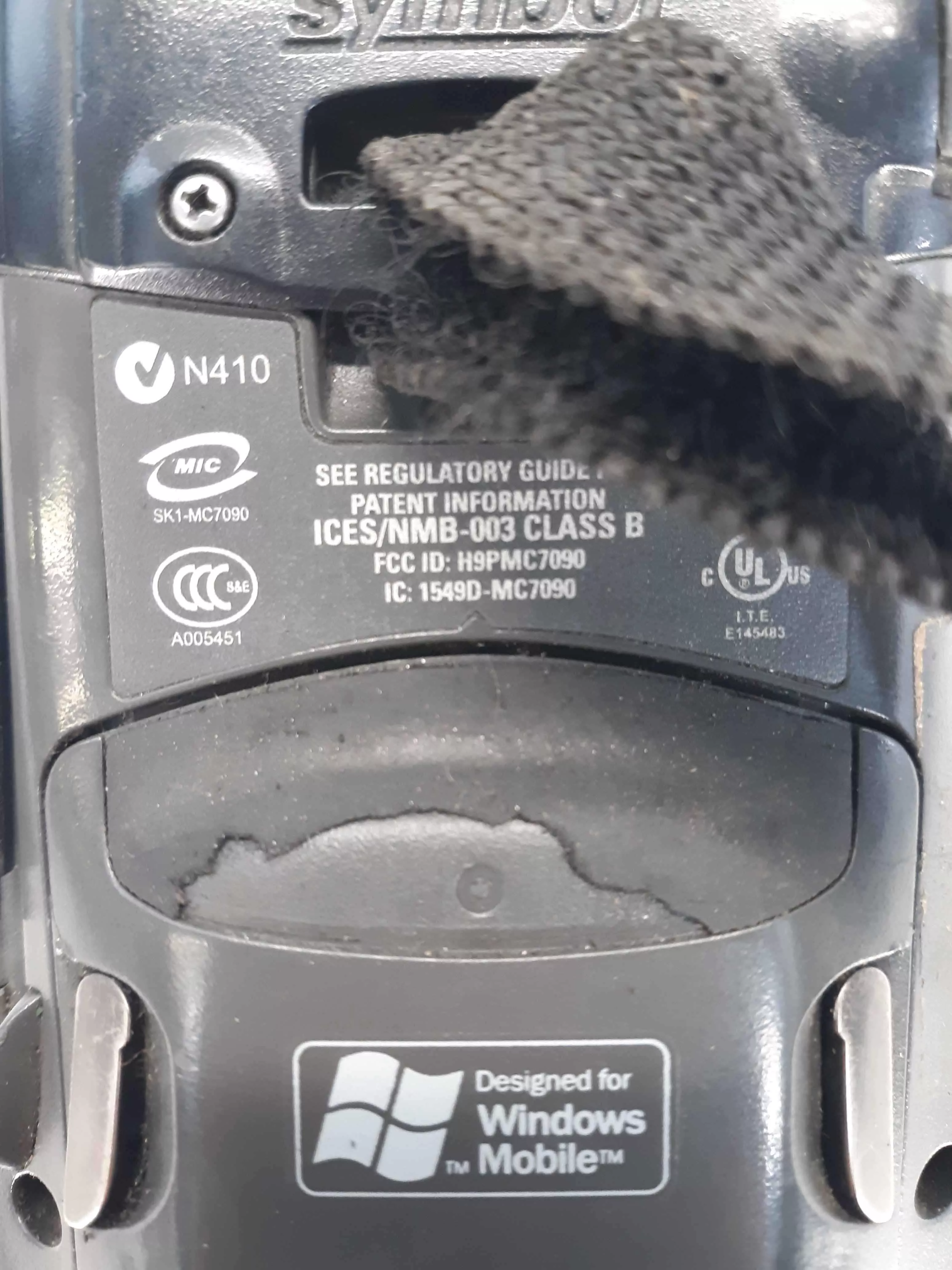 Symbol ICES/NMB-003 Class B Barcode Scanner A 