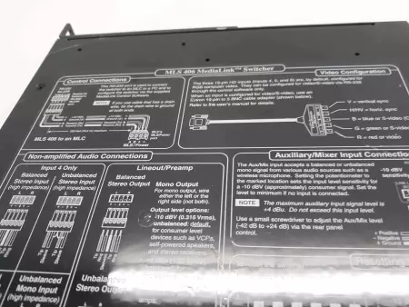 Extron MLS 406 6-Input MediaLink­™ Switcher W/Mono Audio Amplifier 280MHz 