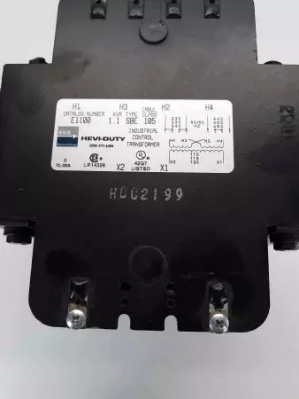 EGS Hevi-Duty E1100 1.1 SBE 105 Industrial Control Transformer Pri. 220/480V Sec. 120V 