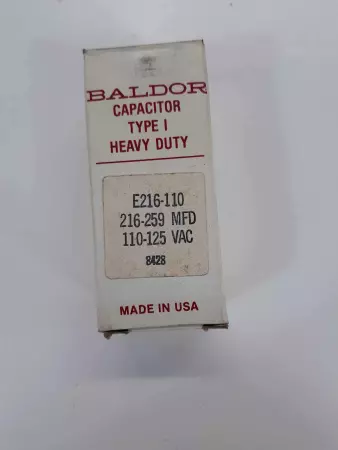 Baldor E216-110 216-259MFD Capacitor 110-125VAC 