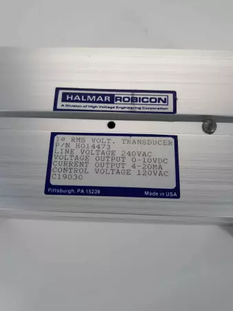 Halmar Robicon P/N H014473 Transducer Line Voltage 240vac 