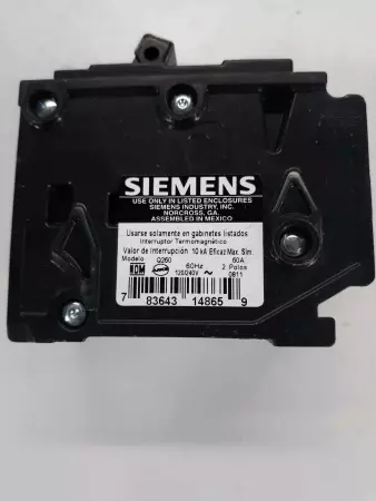 Siemens Q260 Circuit Breaker Type QP 60A 120/240V 2 Pole