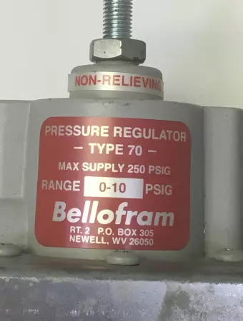 Bellofram TYPE 70 Pressure Regulator, 0-10 Psig 