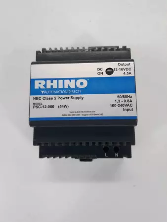 RHINO AUTOMATIONDIRECT PSC-12-060 NEC CLASS 2 POWER SUPPLY PSC12060