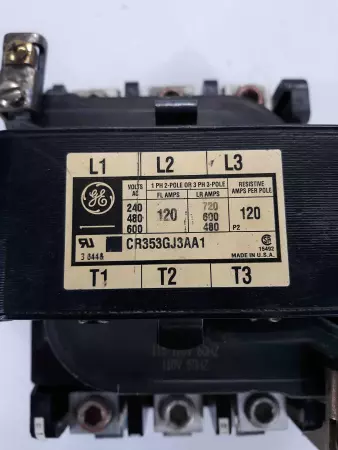 General Electric  CR353GJ3AA1 Definite Purpose Contactor 115-120v Coil 