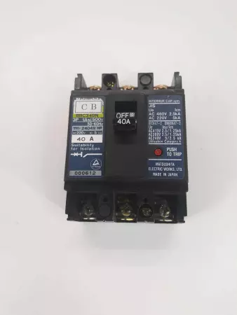 Matsushita BC-50C BBC34ON Circuit Breaker 40A 3Pole 