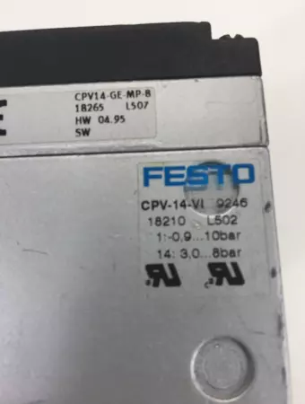 Festo CPV14-GE-MP-8 Manifold Block W/Valve Interface 