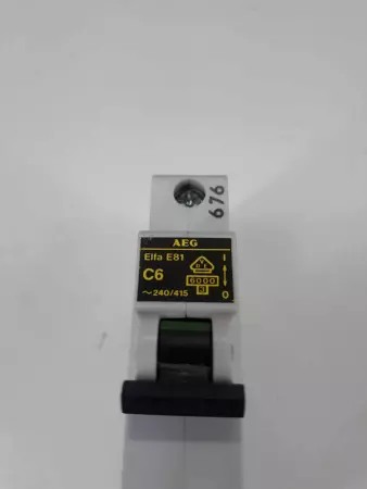 AEG ELFA E81 C6 Circuit Breaker 1-pole 6Amp 240-415V 