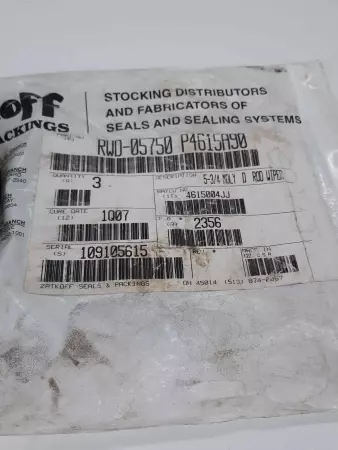 Zatkoff RWD-05750 P4615A90 5-3/4 Moly D Rod Wiper (Lot of 3)