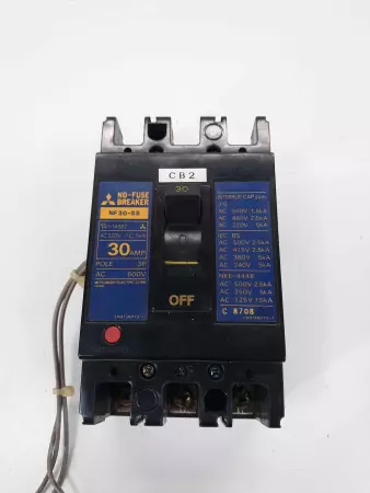 Mitsubishi NF30-SS Circuit Breaker 30A 3Pole w/Aux Switch