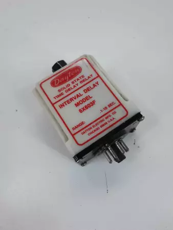 Dayton 6X603F Solid State Time Delay Relay 0.1-10 Sec. Off Delay