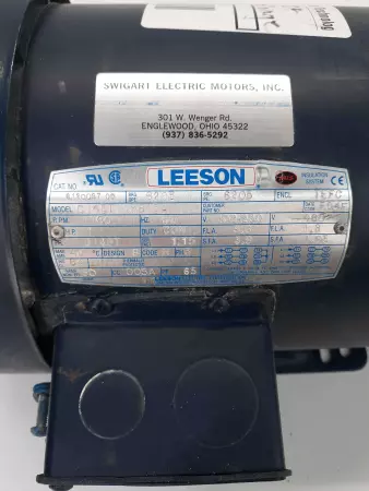 Leeson G120087 00 AC Motor, 1HP 