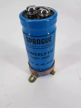 Sprague Powerlytic 36D 3600 uF 40 VDC Capacitor 