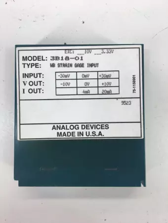 Analog Devices 3B18-01 Wideband Strain Gage Input 