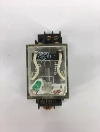 Omron MY2N-D2 Relay 250VAC 24VDC Coil 5Amp W/Socket Base 