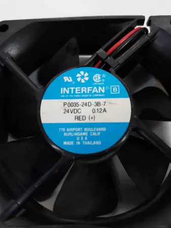 Interfan P0035-24D-3B-7 Cooling Fan 24VDC 0.12A 