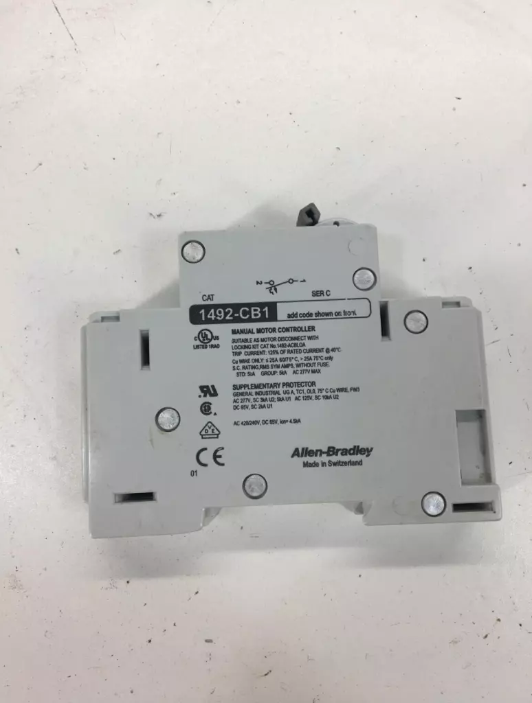 Allen-Bradley 1492-CB1 SER.C G040 1-Pole Circuit Breaker 277V 1/3Hp 4Amp 