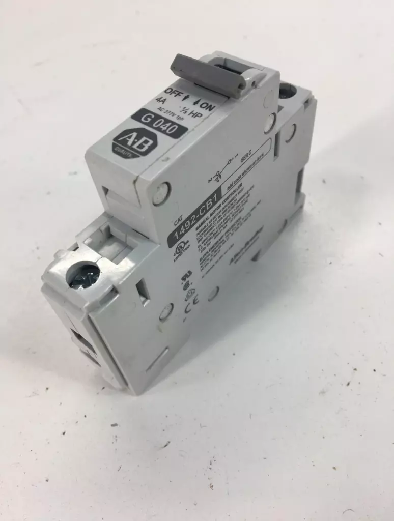 Allen-Bradley 1492-CB1 SER.C G040 1-Pole Circuit Breaker 277V 1/3Hp 4Amp 