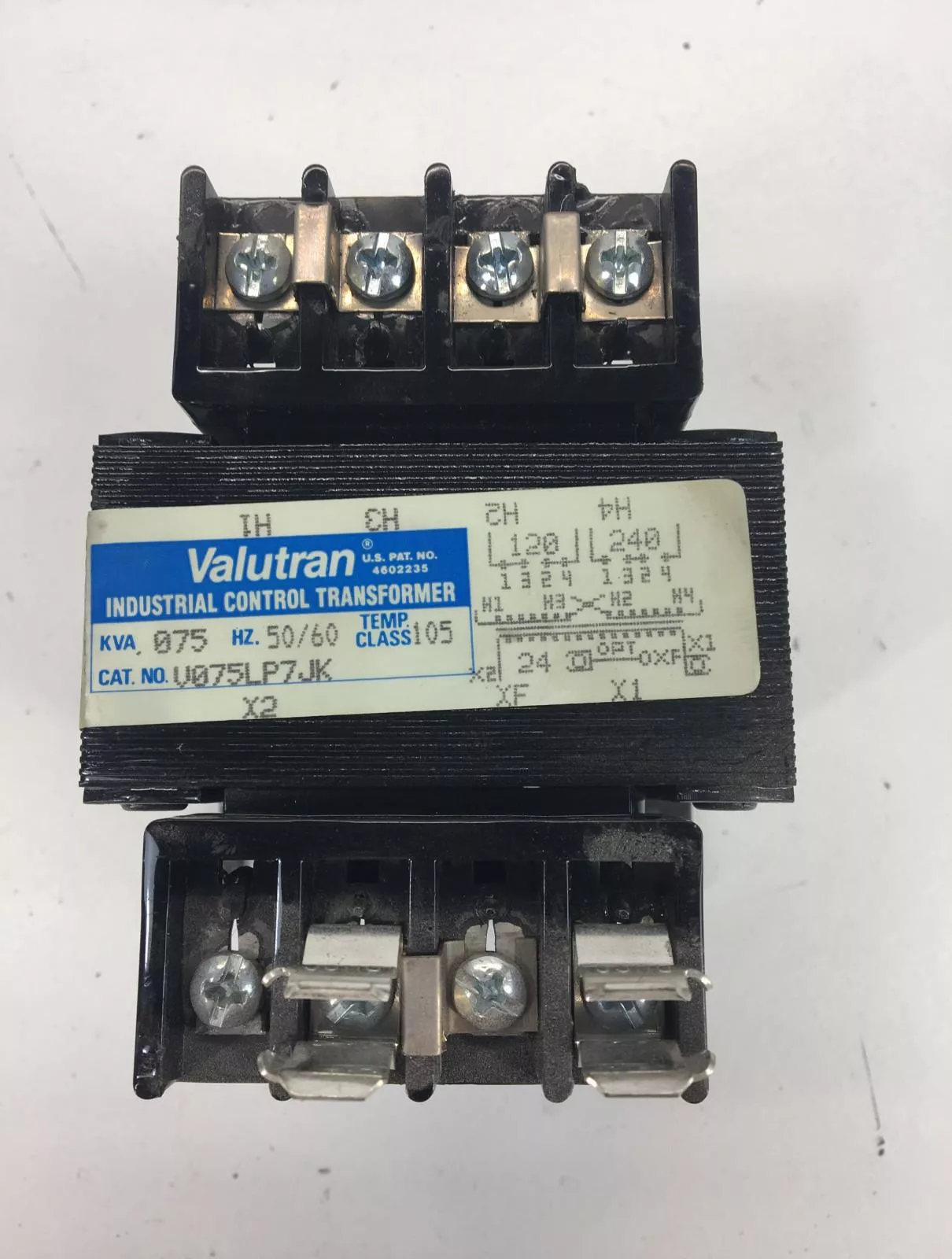 Valutran V075LP7JK Industrial Control Transformer, 75VA 