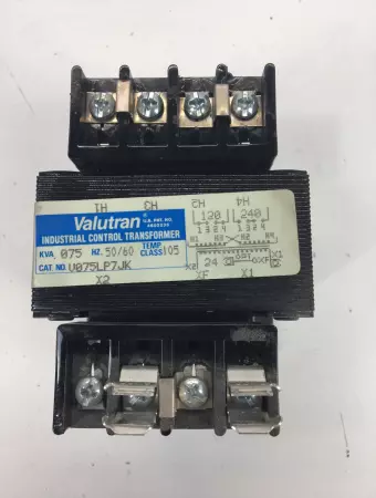 VALUTRAN V075LP7JK INDUSTRIAL CONTROL TRANSFORMER Pri 120-240v / Sec 24v 