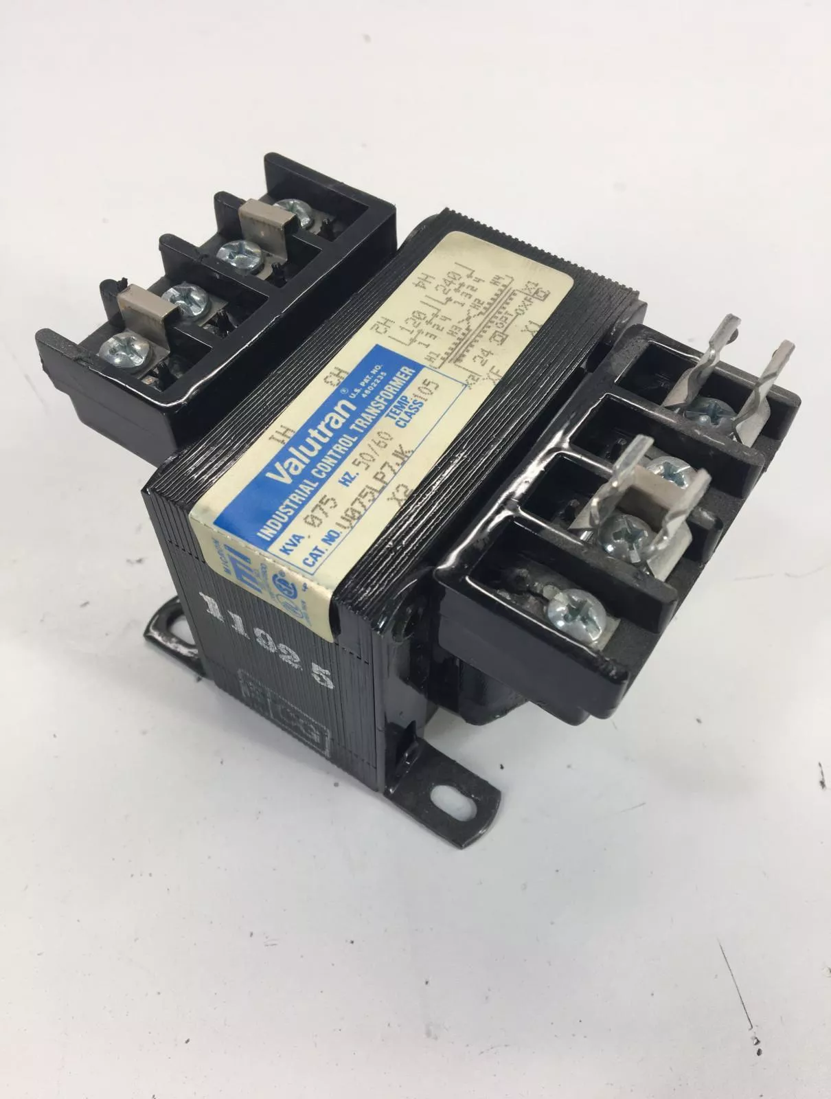Valutran V075LP7JK Industrial Control Transformer, 75VA 