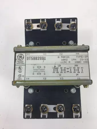 General Electric 9T58B2881 Transformers Pri 120-240v / Sec 12-24v