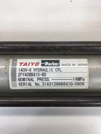 Parker 140H-8 2FY40BB415-BD Taiyo Hydraulic Cylinder, 40mm Bore 415mm Stroke 