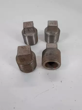 304 Stainless Steel 3/4” Threaded Screwed Plug Plumbing lot of 4 