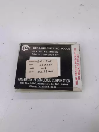 AFC Ceramic Cutting Tools GF-315 Grade II 10pcs 