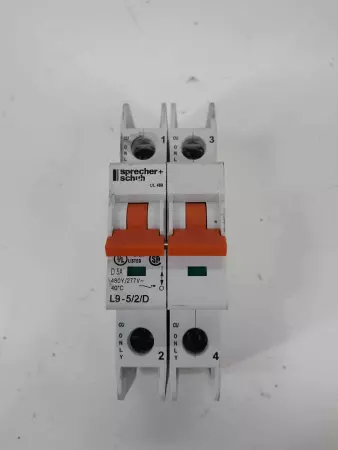 Sprecher+Schuh L9-5/2D Circuit Breaker 5A 2P 