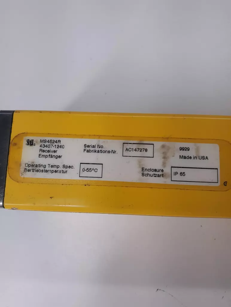 STI MiniSafe MS4524R MS4500 Series Light Curtain Receiver (Cosmetic Signs) 