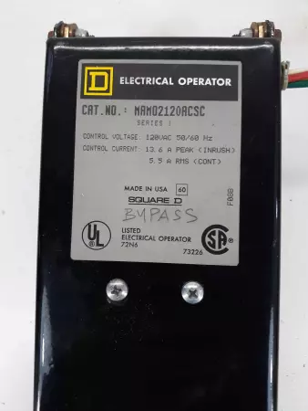 Square D Electrical Operator MAM02120ACSC Series 1