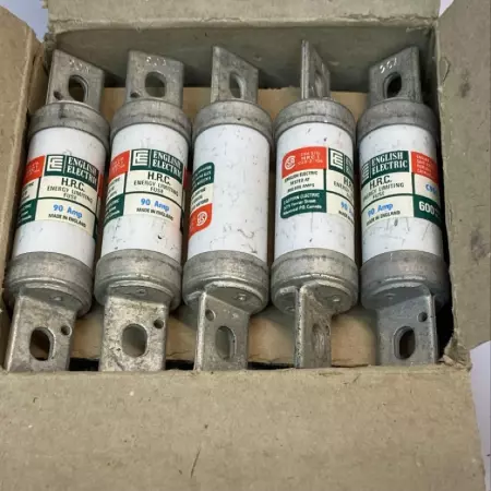 English Electric C90J HRC Energy Limiting Fuses 600V 90A Lot of 10