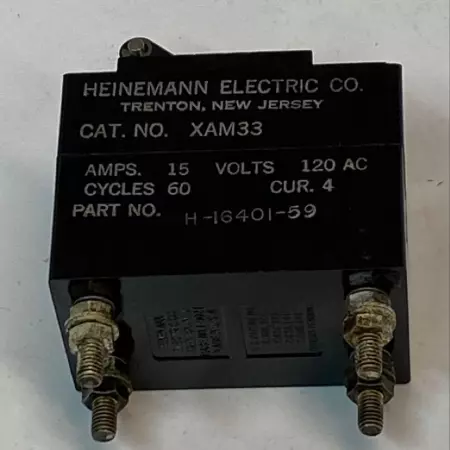 Heinemann H-16401-59 Circuit Breaker 15Amp 120VAC 60 Cycles 2 pole 