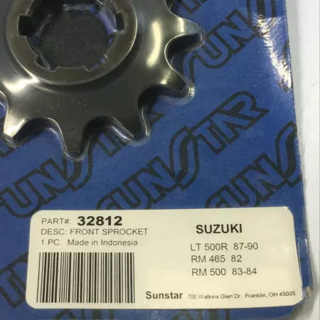 Sunstar 32812 Powerdrive Countershaft Front Sprocket 12T Suzuki 