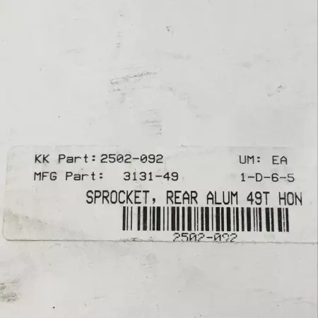 PBI 3131-49 Plate Aluminum Rear 49T Sprocket Honda 