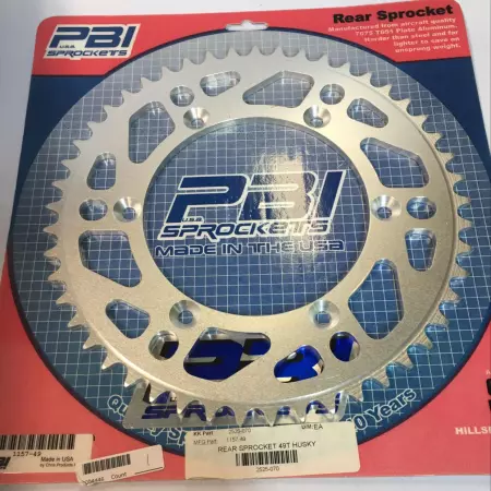 PBI 1157-49 Plate Aluminum Rear 49T Sprocket Husky 