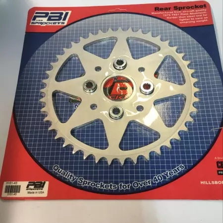 PBI 3151-43 Rear Aluminum Sprocket 43T Honda 